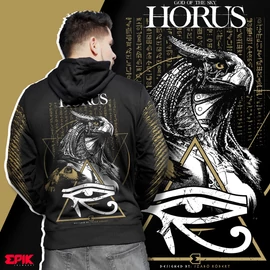 HORUS férfi Hoodie (Fekete)