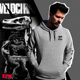 VELOCIRAPTOR unisex Hoodie (szürke)