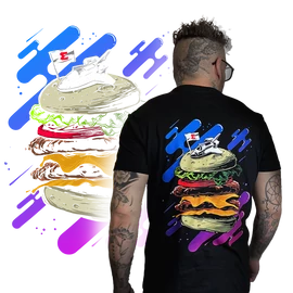 Astro burger uniszex póló