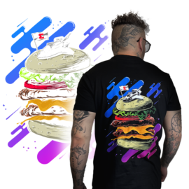 Astro burger uniszex póló