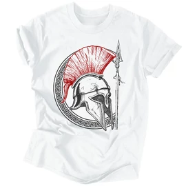 Hoplite helmet férfi póló (Fehér)