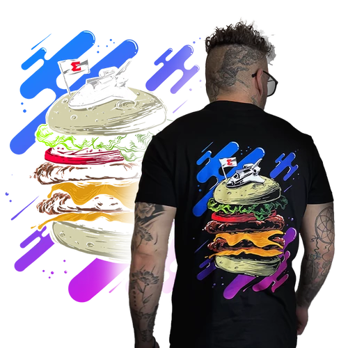 Astro burger uniszex póló