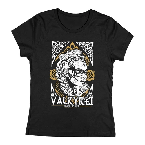 Valkyrei - Angel of Odin női póló (Fekete)
