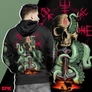 Kép 1/6 - KRAKEN férfi Hoodie (Fekete)