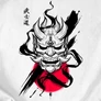 Kép 2/4 - ONI DEMON MASK kapucnis pulóver hátul 