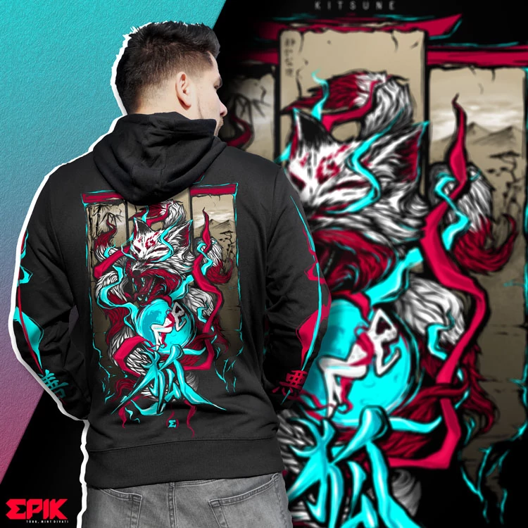 KITSUNE uniszex pulóver